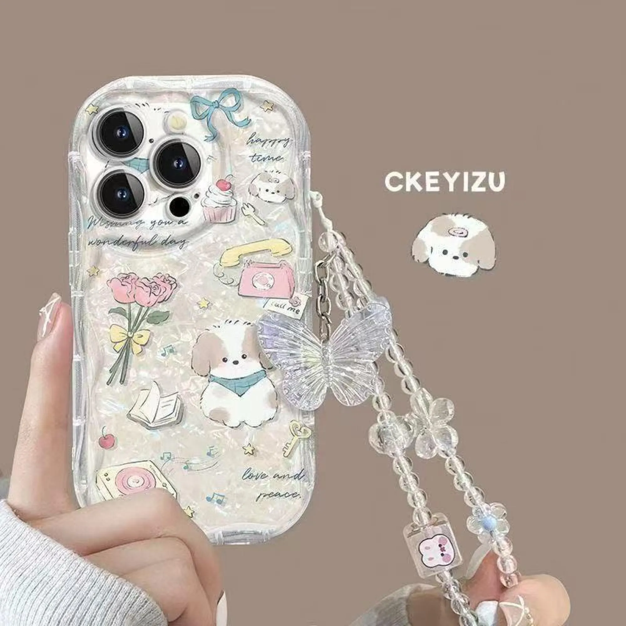 Flower Dog Phone Case Cover