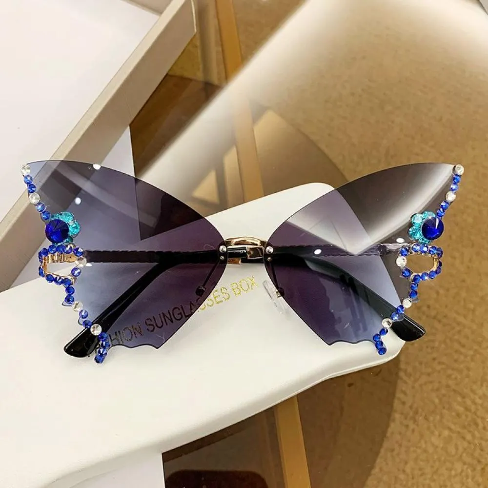 Women's Butterfly Sunglasses with Rhinestones
